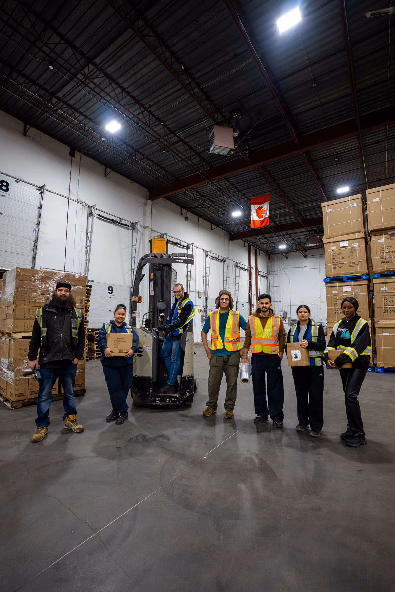 The Vertex operations team on the floor of our flagship warehouse